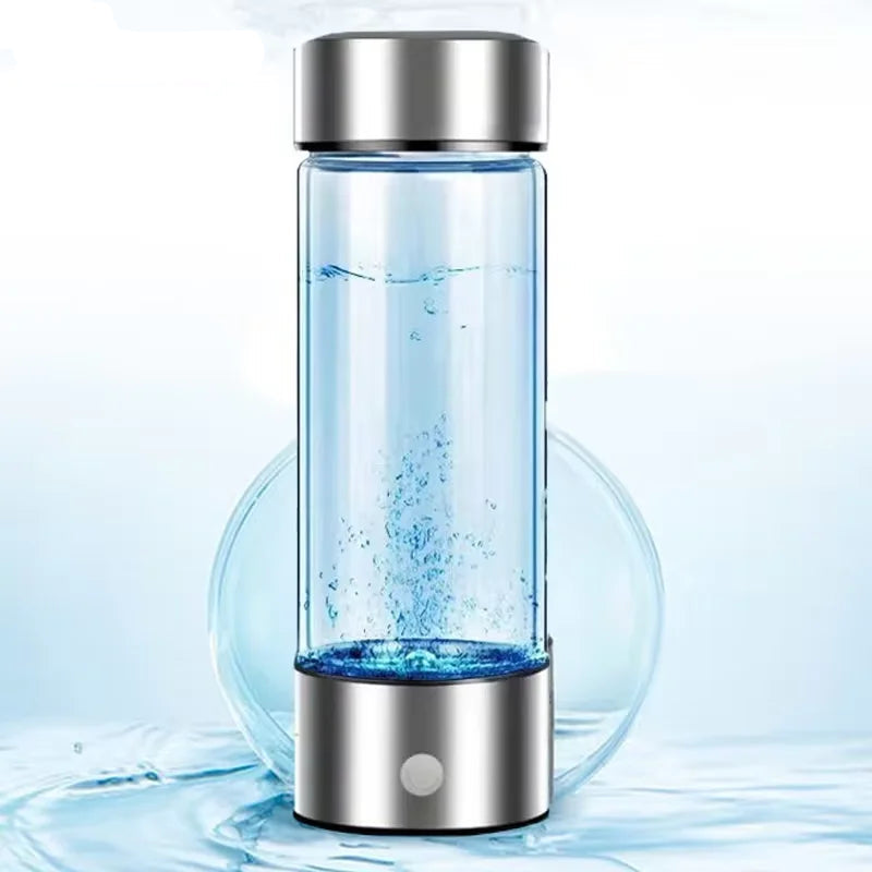 Elektrisk Vätevattenflaska 420ml – Portabel Vätegenerator med Titanfilter | Antioxidant Dryck för Energi & Immunförsvar