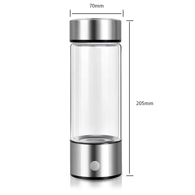 Elektrisk Vätevattenflaska 420ml – Portabel Vätegenerator med Titanfilter | Antioxidant Dryck för Energi & Immunförsvar