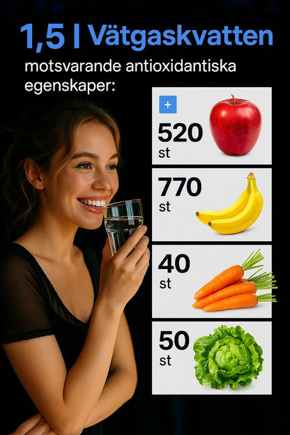Elektrisk Vätevattenflaska 420ml – Portabel Vätegenerator med Titanfilter | Antioxidant Dryck för Energi & Immunförsvar
